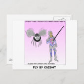 Fliegen bei Ritter Funny Gifts T-Shirts Tasse Kart Postkarte (Vorne/Hinten)