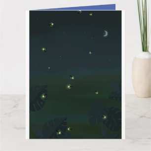 FLIEGEN BELEUCHTENDE BUGS GEBURTSTAG GREETING CARD KARTE