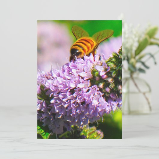 Fliegen-Bienen-12x18 Ausdruck-/Gruß-Karte Dankeskarte (Stehend Vorderseite)