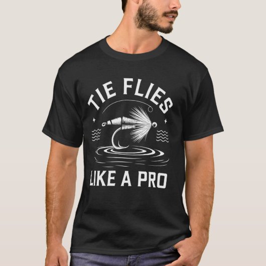 Fliegen binden wie ein Profi, Fly Casting Fly Fish T-Shirt (Vorderseite)