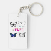 Fliegen! Butterfly-Schlüsselanhänger Schlüsselanhänger (Rückseite)