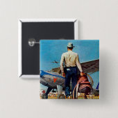 Fliegen-Cowboy durch Met Schaeffer Button (Vorne & Hinten)