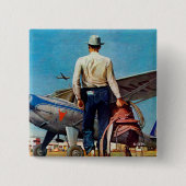 Fliegen-Cowboy durch Met Schaeffer Button (Vorderseite)