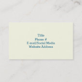 Fliegen-Cowgirl V2 Visitenkarte (Rückseite)