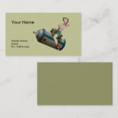 Fliegen-Cowgirl Visitenkarte (Vorne/Hinten)
