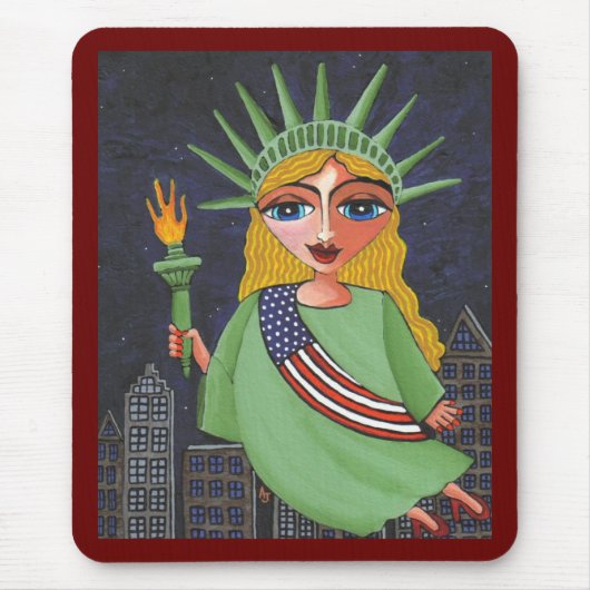 Fliegen-Dame Liberty - mousepad #2 (Vorne)