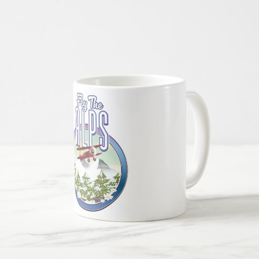 Fliegen der Alpen Kaffeetasse (VorderseiteRechts)