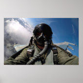 Fliegen der F-16C Fighting Falken Cockpit Ansicht Poster (Vorne)