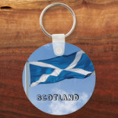 Fliegen der Flagge für Schottland Schlüsselanhänger (Vorderseite)