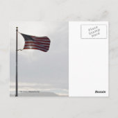 Fliegen der Flagge Postkarte (Rückseite)