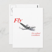 Fliegen der Lockheed-Konstellation Postkarte (Vorne/Hinten)