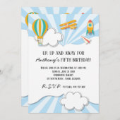 Fliegen Dinge zum Geburtstag Einladung (Vorne/Hinten)