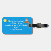 Fliegen durch den Gepäck-Umbau (personalisiert) Gepäckanhänger (Rückseite horizontal)