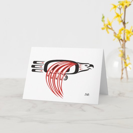 Fliegen Eagle Karte (Gelbe Blume)