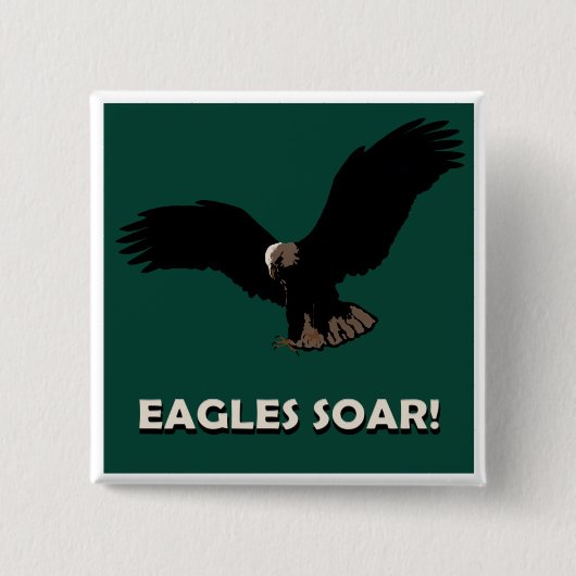 Fliegen-Eagle-Quadrat Button (Vorderseite)