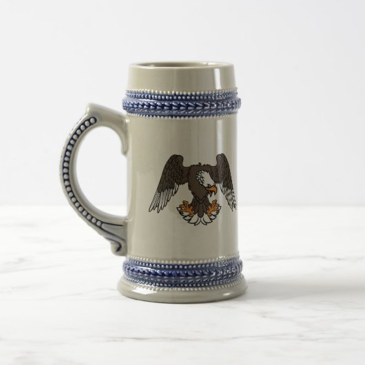 Fliegen Eagle Stein Bierglas (Links)