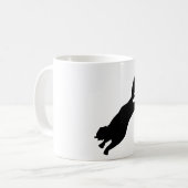 Fliegen-Eichhörnchen-Silhouette Kaffeetasse (Vorderseite Links)