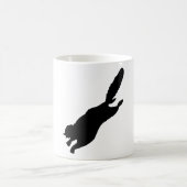 Fliegen-Eichhörnchen-Silhouette Kaffeetasse (Mittel)