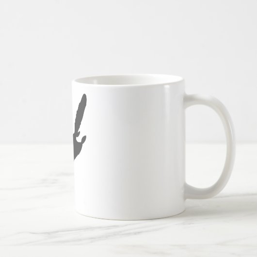 Fliegen-Eichhörnchen-Silhouette Kaffeetasse (Rechts)