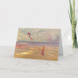 Fliegen einer Kite-Note-Karte Dankeskarte