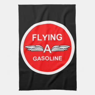 Fliegen eines Benzins Handtuch