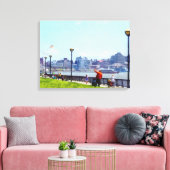 Fliegen eines Kits auf Pier a Park Hoboken NJ' Leinwanddruck (Insitu (Wohnzimmer))