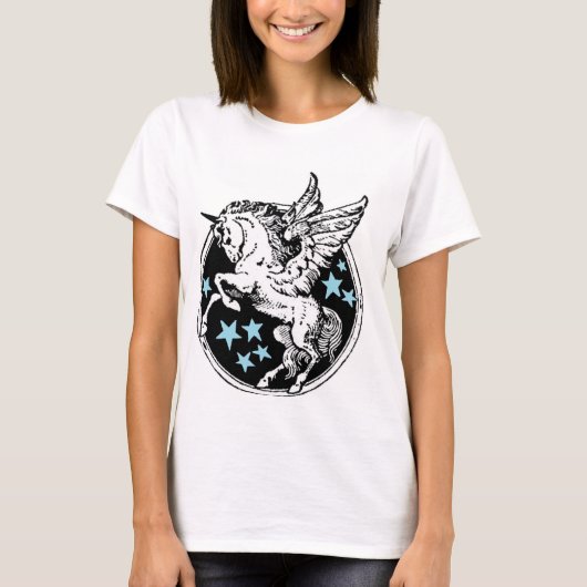 Fliegen-Einhorn-Pegasus-T-Shirt T-Shirt (Vorderseite)