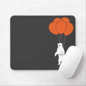 Fliegen-Eisbär mit Geburtstags-Ballonen Mousepad (Mit Mouse)