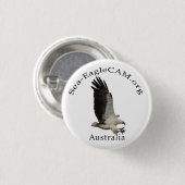 Fliegen erwachsener Meer-Eagle Knopf Button (Vorne & Hinten)