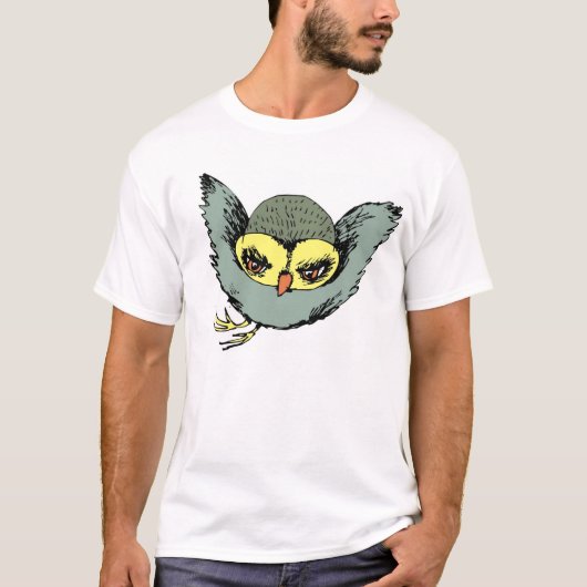 Fliegen-Eule T-Shirt (Vorderseite)