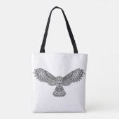 Fliegen-Eule Zendoodle 2 Tasche (Rückseite)