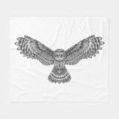 Fliegen-Eule Zendoodle Fleecedecke (Vorderseite (Horizontal))