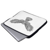 Fliegen-Eule Zendoodle Laptopschutzhülle (Vorne Knopf)