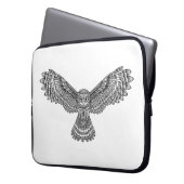 Fliegen-Eule Zendoodle Laptopschutzhülle (Vorderseite Links)