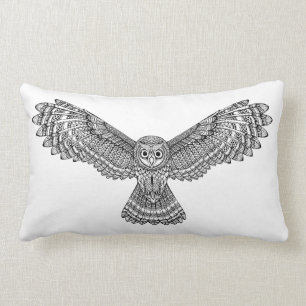 Fliegen-Eule Zendoodle Lendenkissen