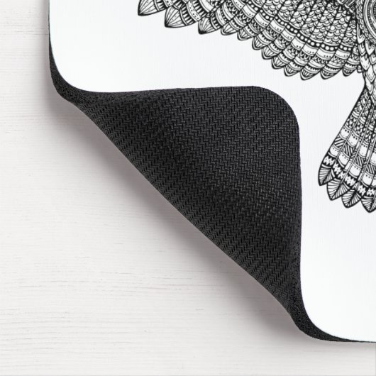 Fliegen-Eule Zendoodle Mousepad (Ecke)