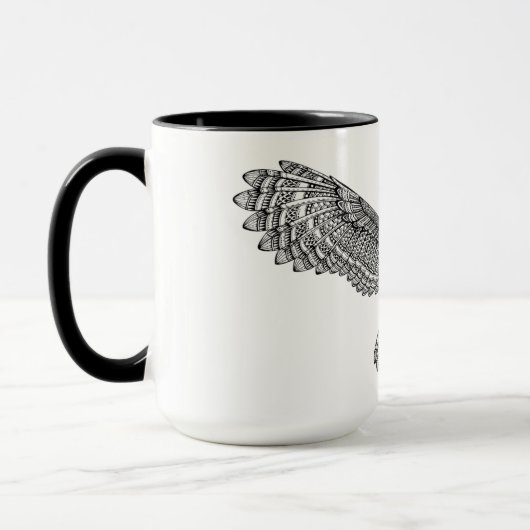 Fliegen-Eule Zendoodle Tasse (Links)