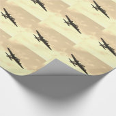 Fliegen-Festung im Flug Geschenkpapier (Ecke)