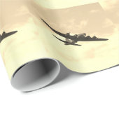 Fliegen-Festung im Flug Geschenkpapier (Rolleneckpunkt)