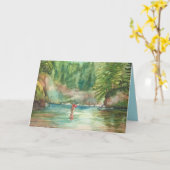 Fliegen-Fischen-70. Geburtstags-Tag Karte (Gelbe Blume)