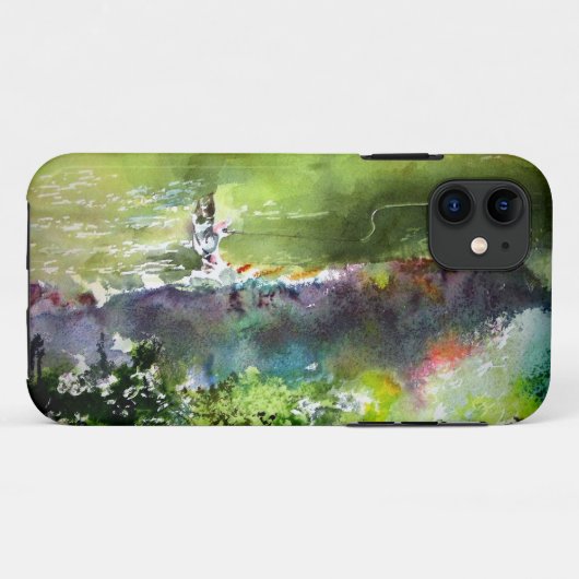 FLIEGEN-FISCHEN-AQUARELL Case-Mate iPhone HÜLLE (Rückseite (Horizontal))