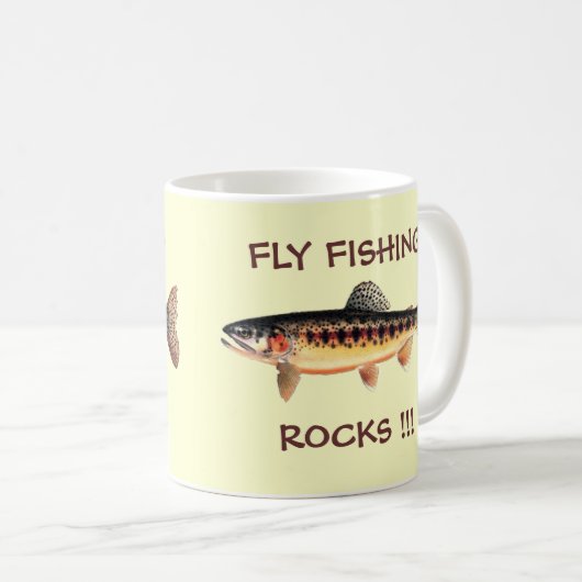 FLIEGEN-FISCHEN-FELSEN KAFFEETASSE (VorderseiteRechts)