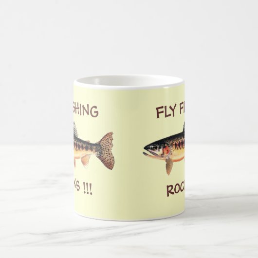 FLIEGEN-FISCHEN-FELSEN KAFFEETASSE (Mittel)