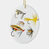 Fliegen-Fischen-Köder Keramik Ornament (Rechts)