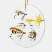 Fliegen-Fischen-Köder Keramik Ornament (Links)