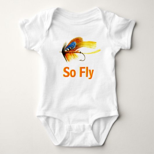Fliegen-Fischen-Köder - so Fliege Baby Strampler (Vorderseite)