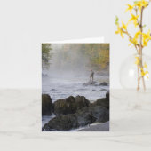 Fliegen-Fischen Notecard Karte (Gelbe Blume)