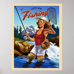 Fliegen-Fischen Poster
