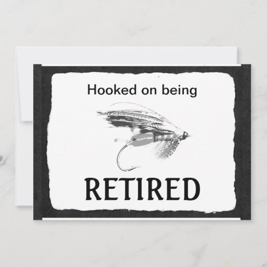 Fliegen-Fischen-Ruhestands-Feier Einladung (Rückseite)