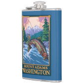 Fliegen-Fischen-Szene - Berg Adams, Washington Flachmann (Links)